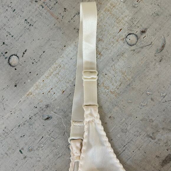 Vintage Lorraine Slip Dress Ivory Lace Trim Adjustable Straps 70s 80s Made USA - Picture 12 of 14